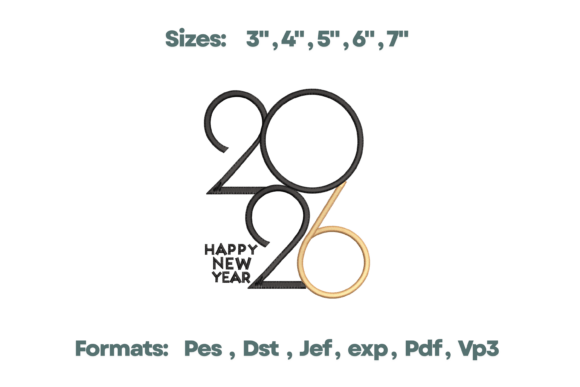 2026 Intertwined Script New Year Art