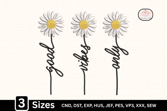 Daisy Floral Quote Good Vibes Only: Design Review for Merch