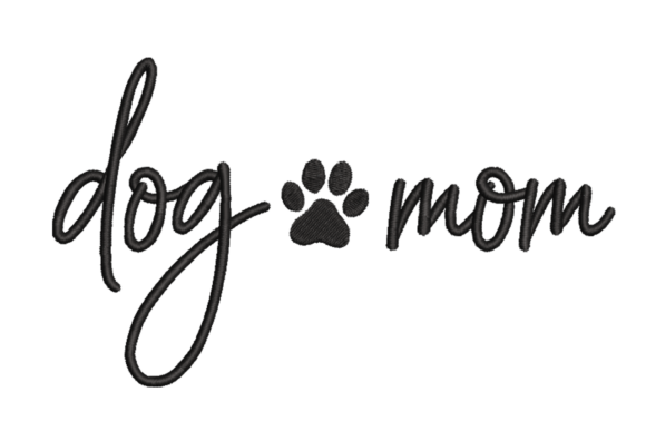Dog Mom Script with Paw: A Designer's Review for Handmade Gifts
