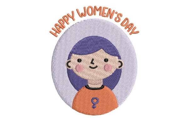 Happy Women's Day Smiling Girl Design