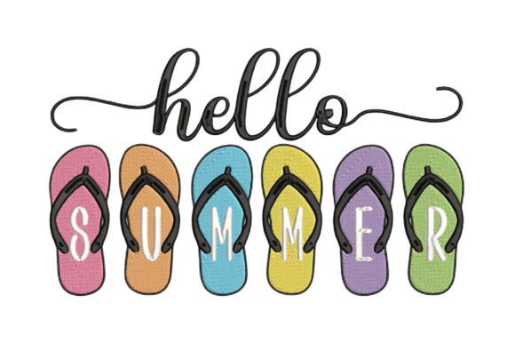 Hello Summer Flip Flop Embroidery Design: A Designer's Review