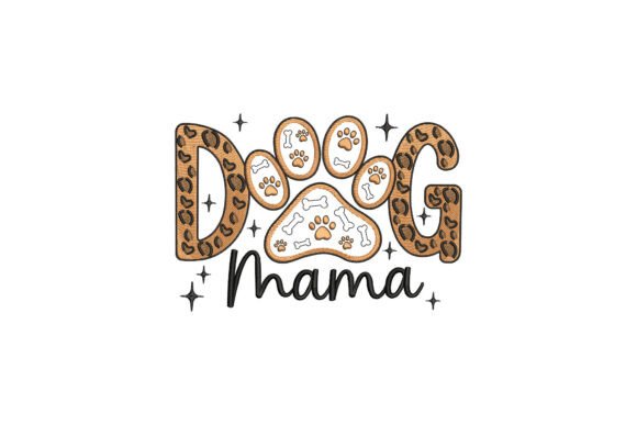 Leopard Print Dog Mama Paw Embroidery Design Review