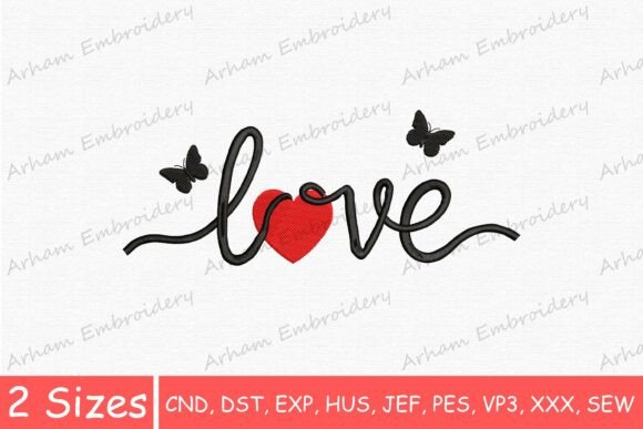 Love Heart Script with Butterflies Review