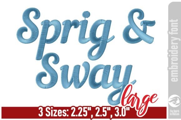Sprig Sway Script Embroidery Font – L