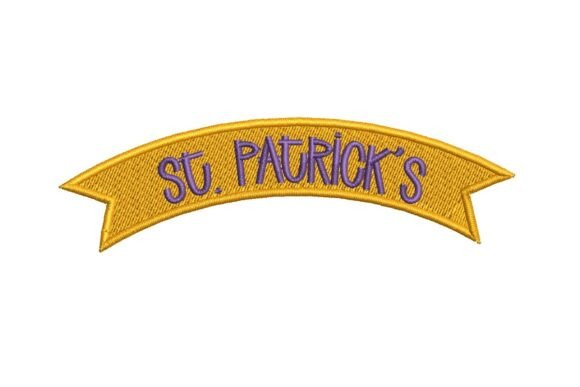 St. Patrickβs Day Banner Embroidery Design